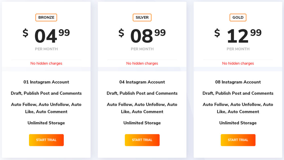 Iinstazood pricing 1