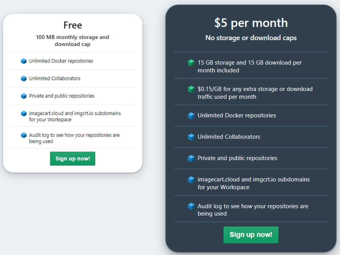 ImageCart pricing 1