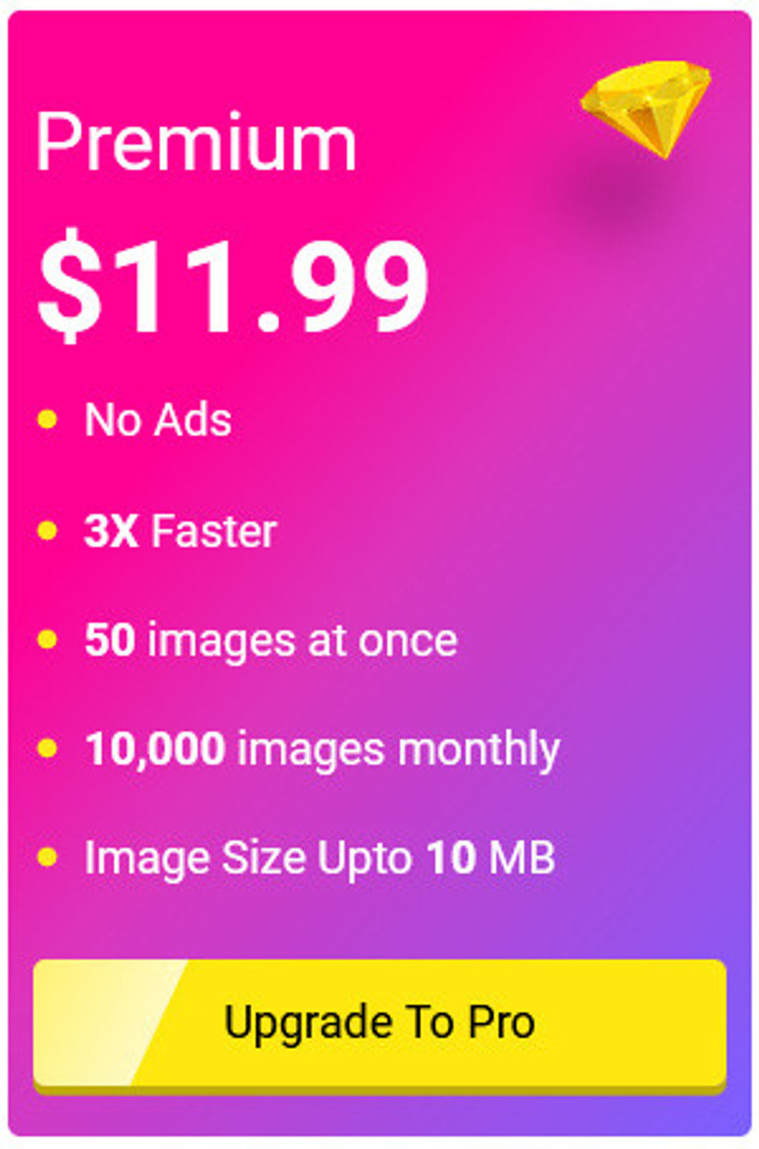Image To Text pricing 1