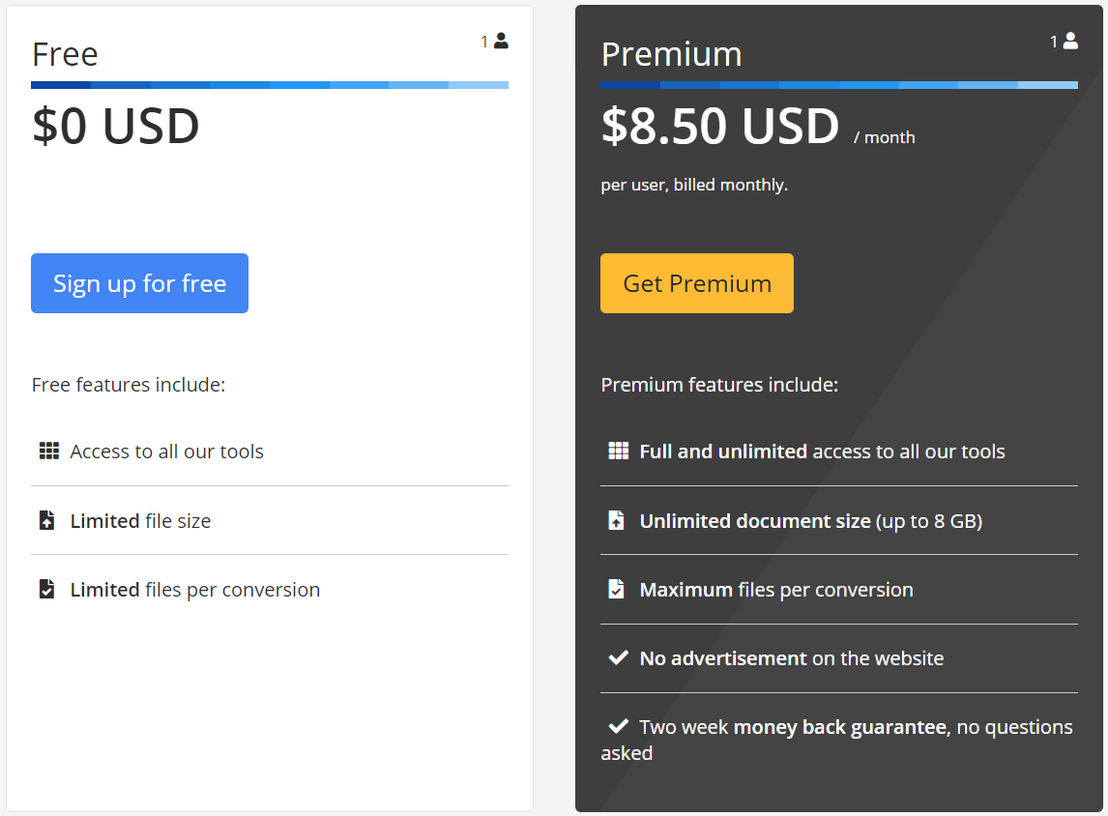Img2go pricing 1