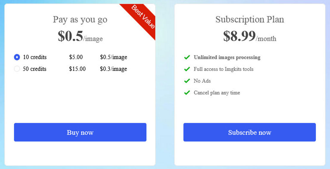 Imgkits pricing 1