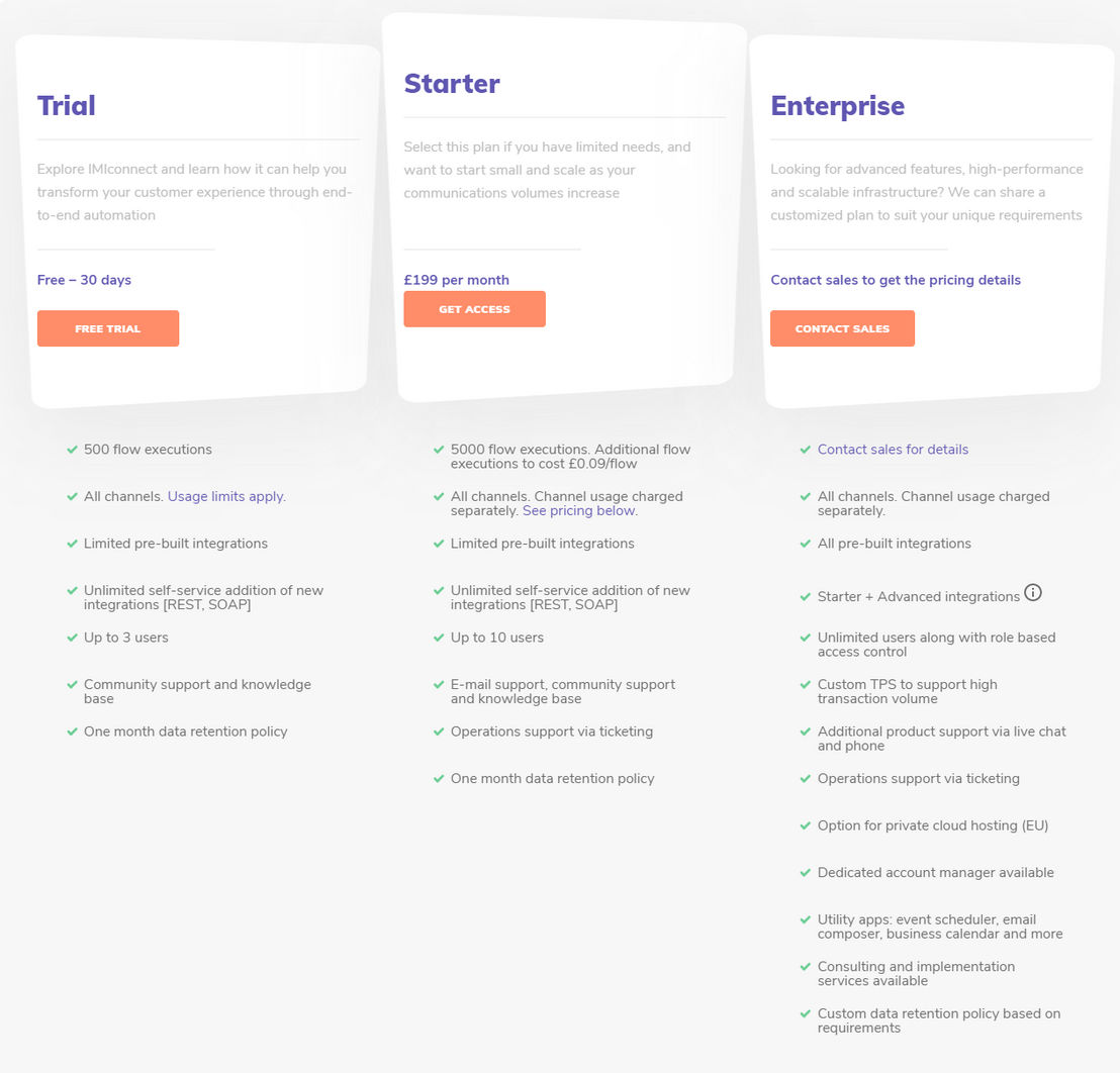 IMIconnect pricing 1