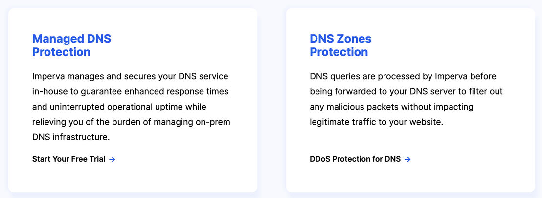 Imperva DNS Protection pricing 1