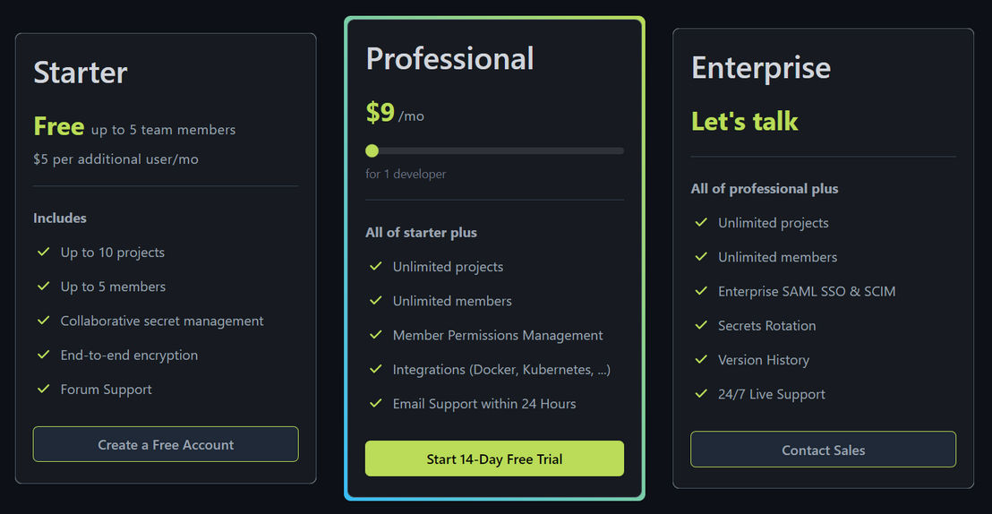 Infisical screenshot 1