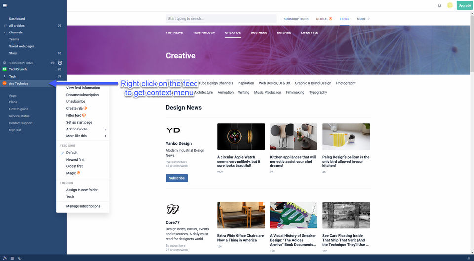 Inoreader screenshot 3