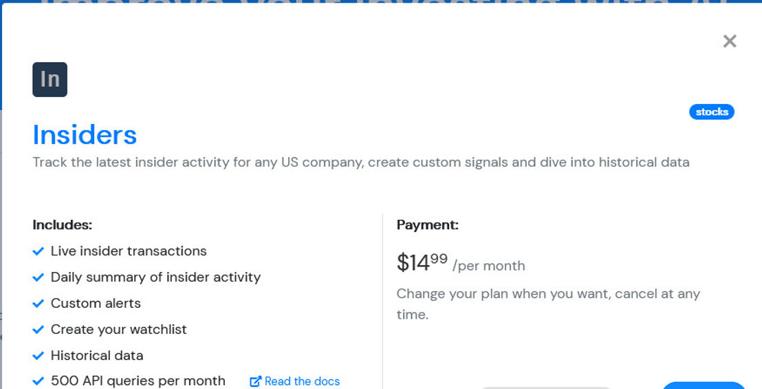 Insiders pricing 1