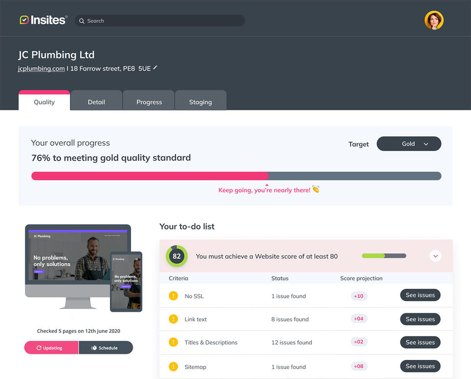 Insites screenshot 1