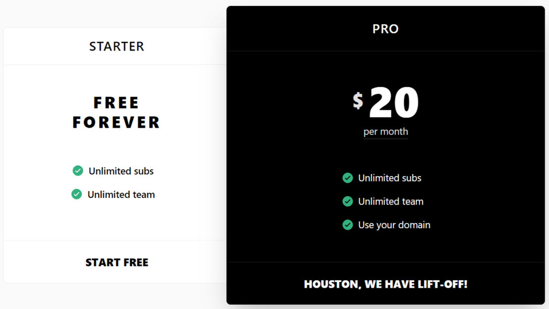 Instatus pricing 1