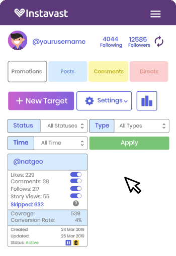 Instavast screenshot