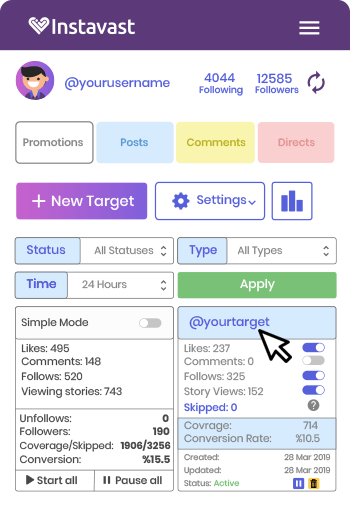 Instavast screenshot