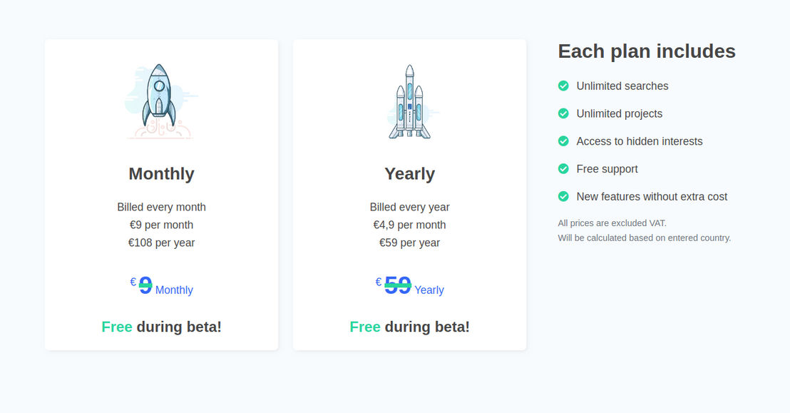 interestinsights pricing 1