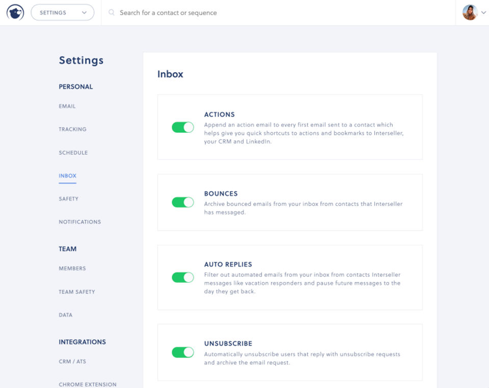 Interseller screenshot