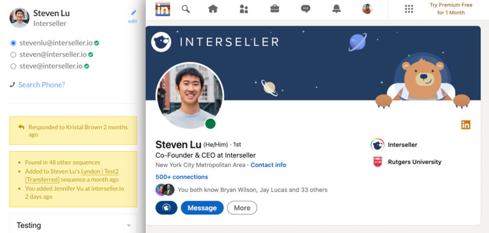 Interseller screenshot