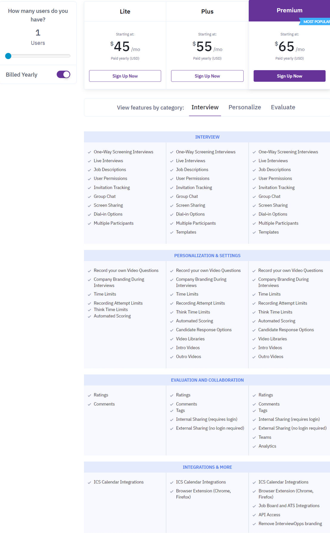 InterviewOpps pricing 1