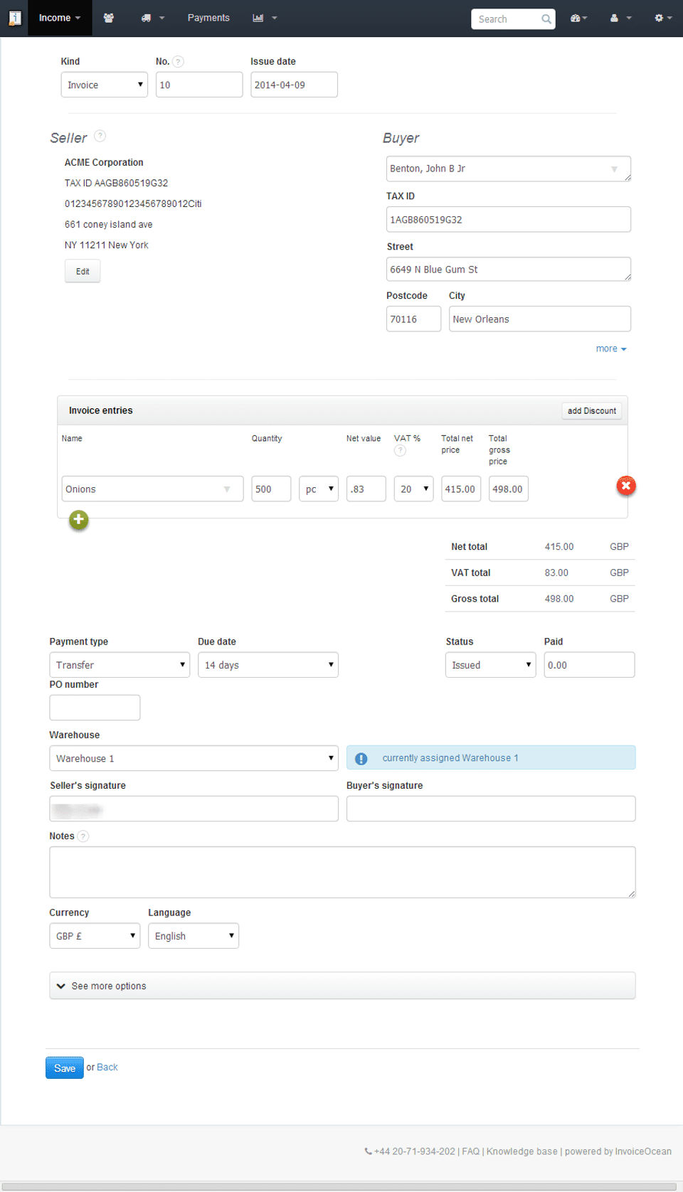 InvoiceOcean screenshot 1