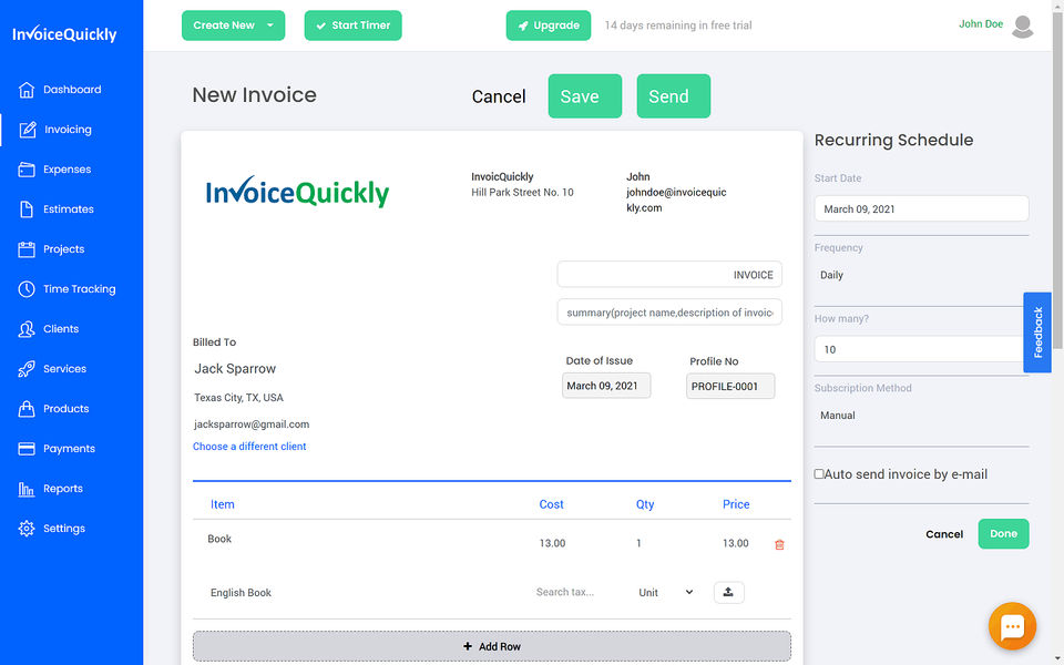 Invoice Quickly screenshot