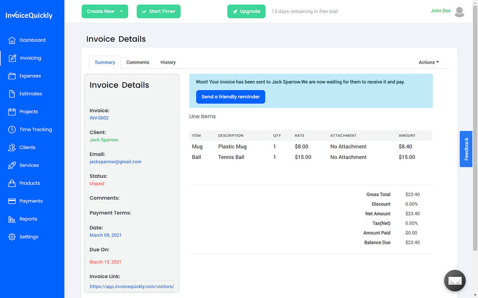 Invoice Quickly screenshot