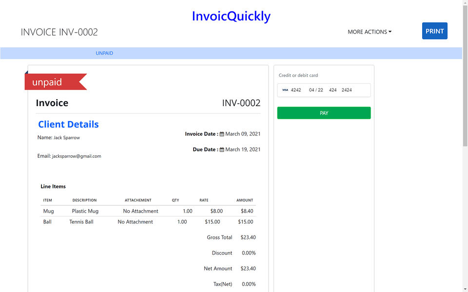 Invoice Quickly screenshot