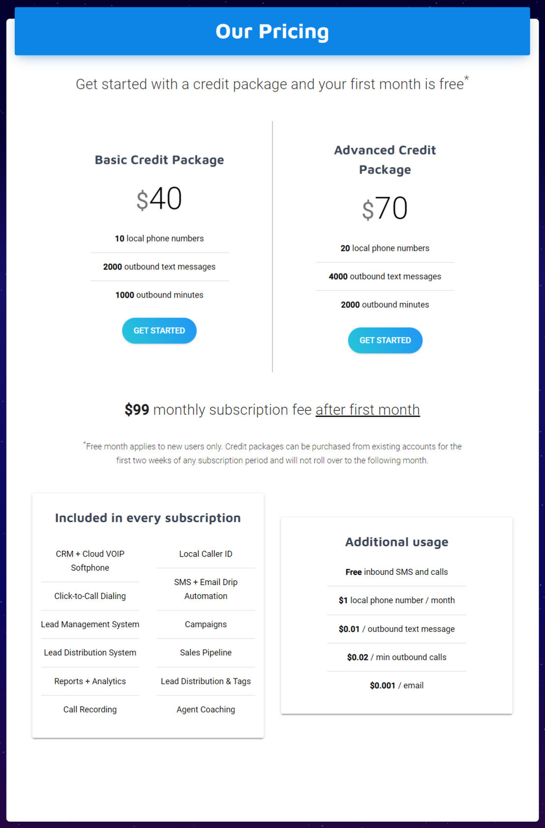 iSalesCRM pricing 1
