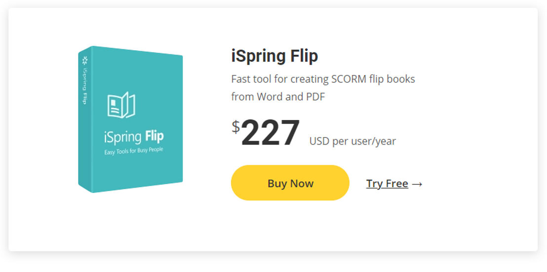 iSpring Flip pricing 1