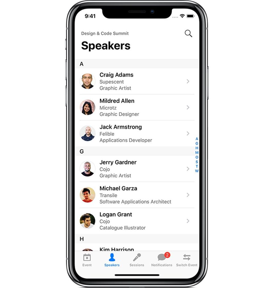 iventlist screenshot 2