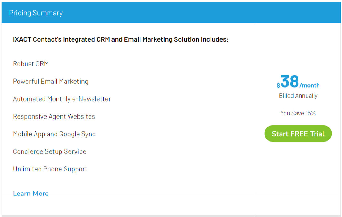 IXACT Contact pricing 2