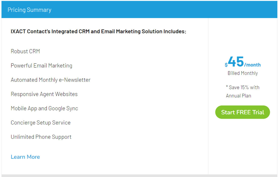 IXACT Contact pricing 1