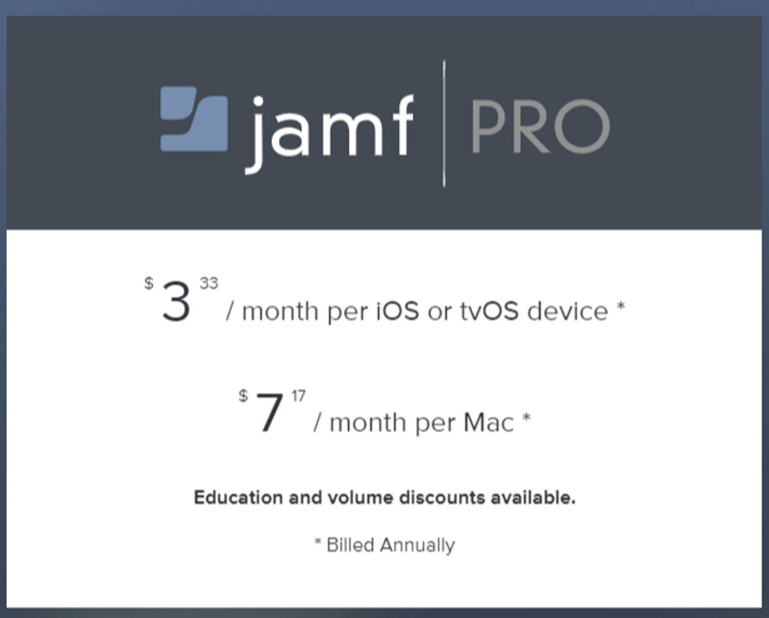 Jamf Pro pricing 1