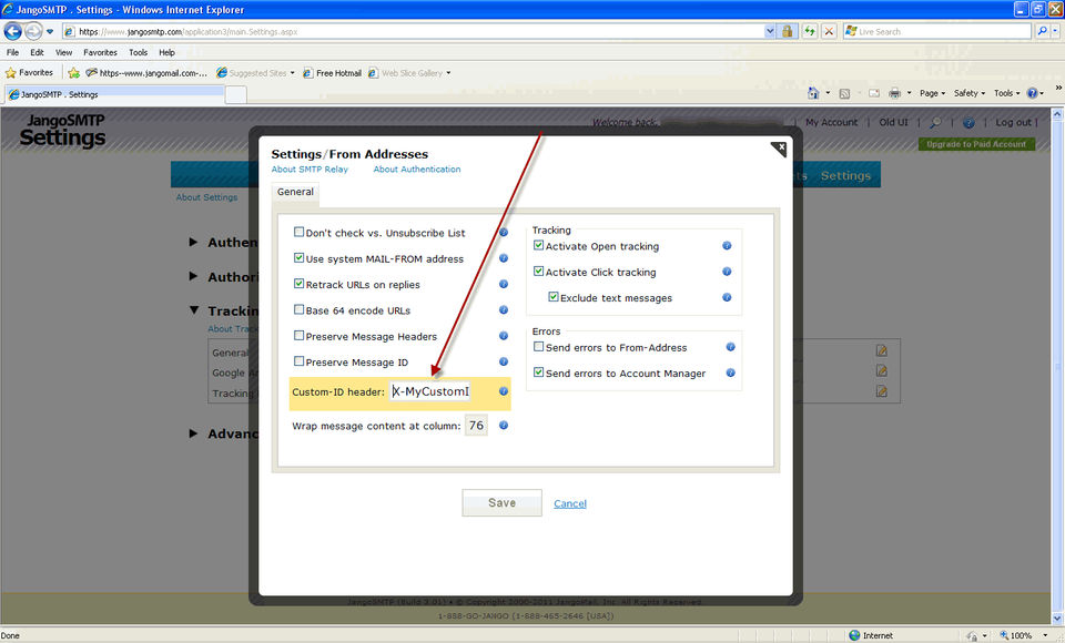 JangoSMTP screenshot 1