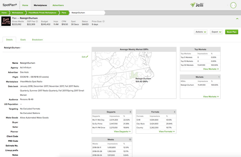 Jelli SpotPlan screenshot 1