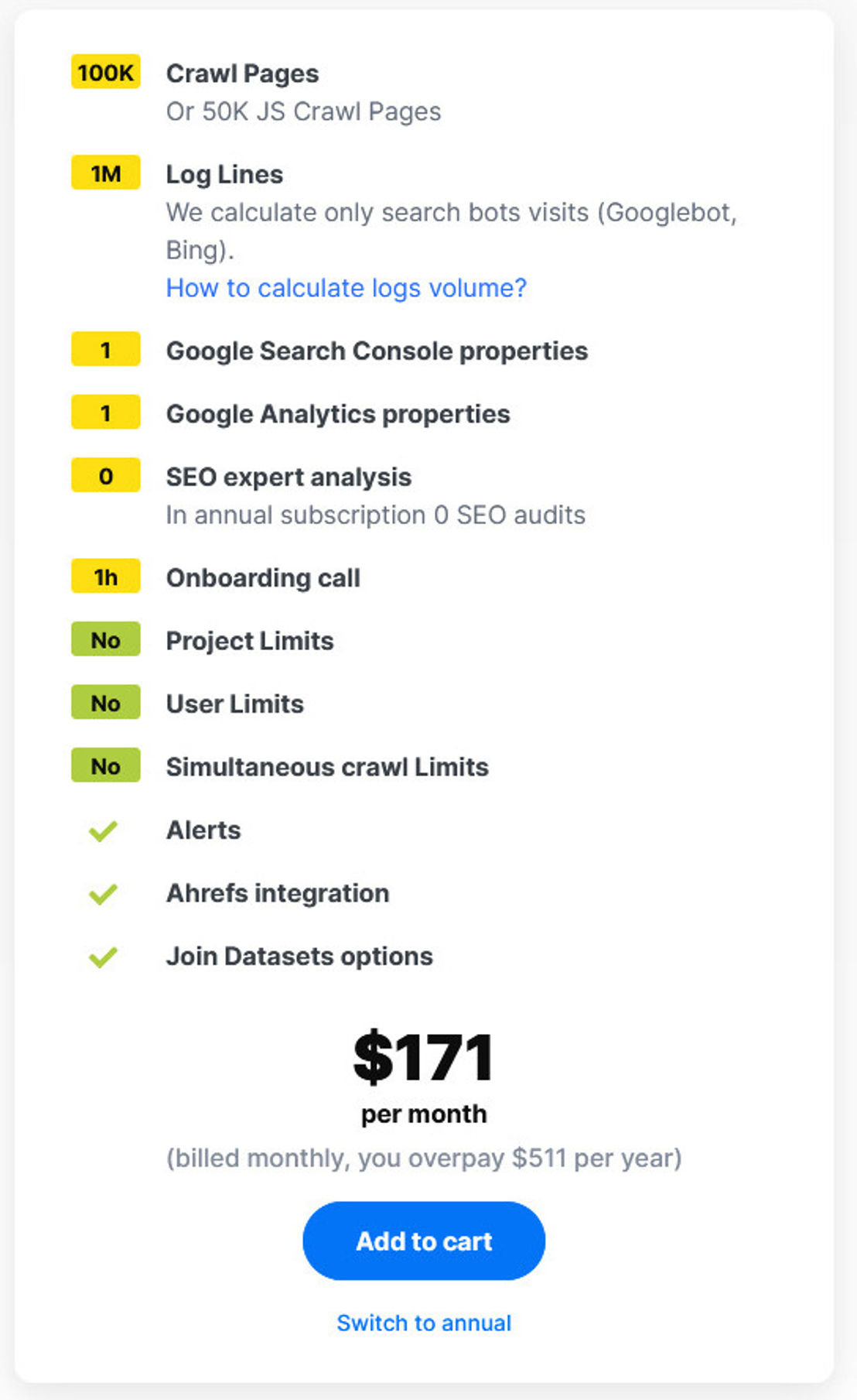 JetOctopus pricing 1
