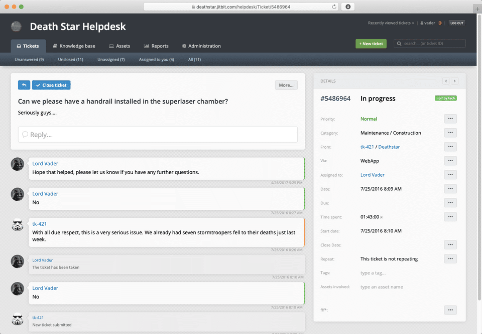 Jitbit Helpdesk screenshot 3