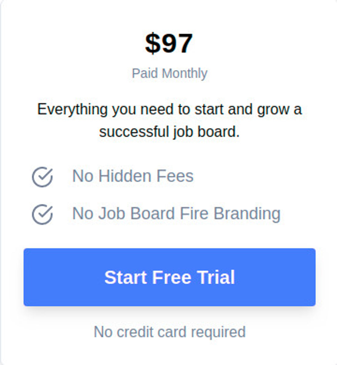Job Board Fire pricing 1
