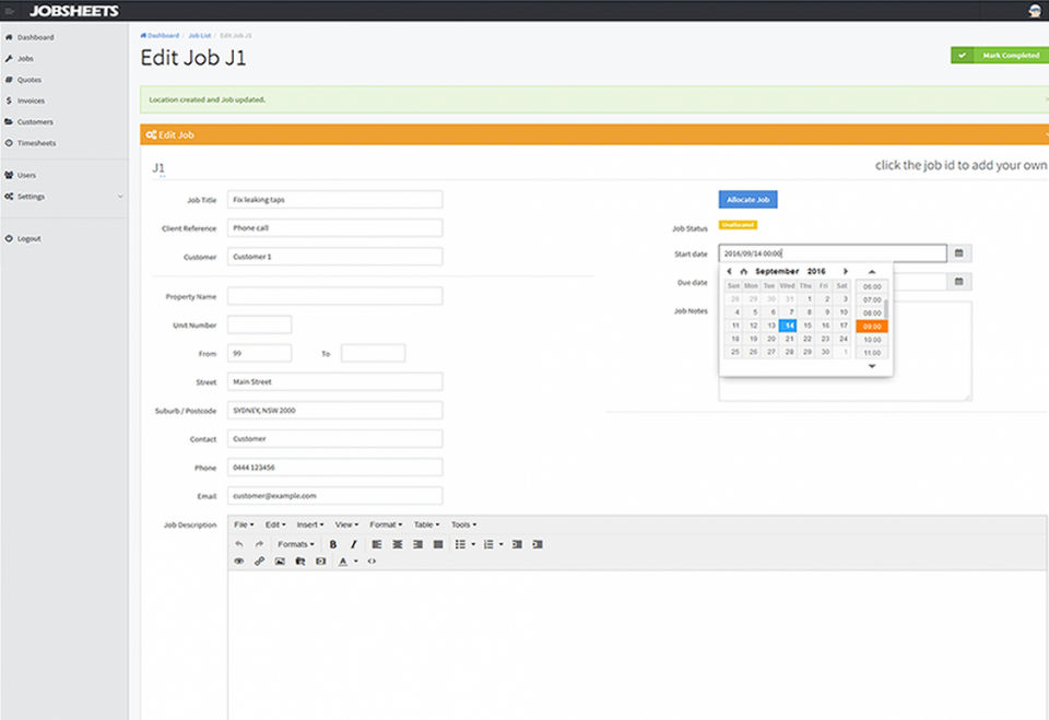 JobSheets screenshot 4