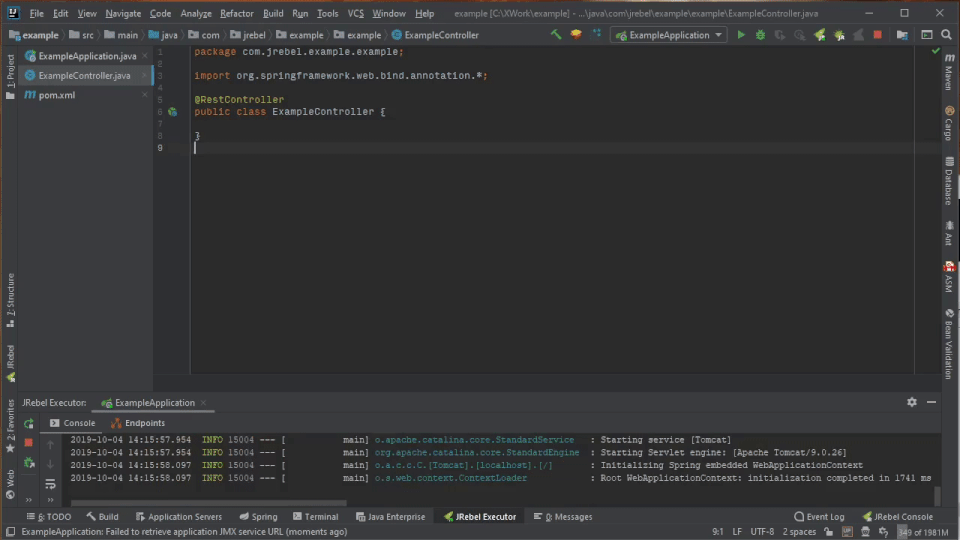 JRebel screenshot 3