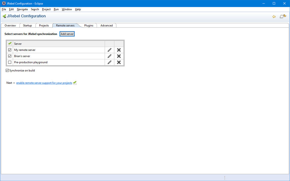 JRebel screenshot 1