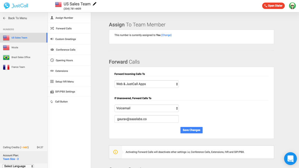 JustCall screenshot 3