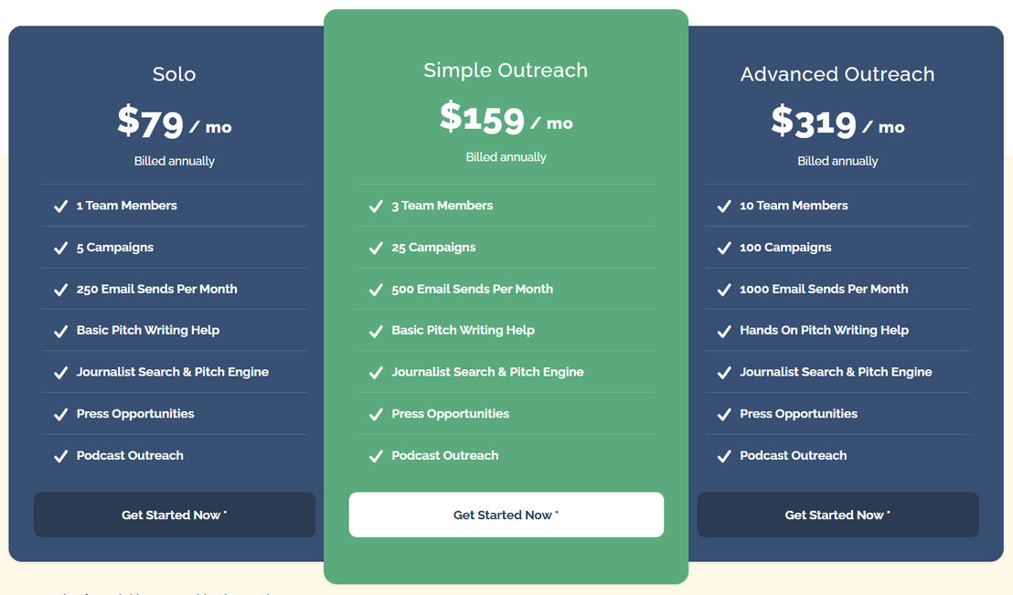 JustReachOut pricing 1