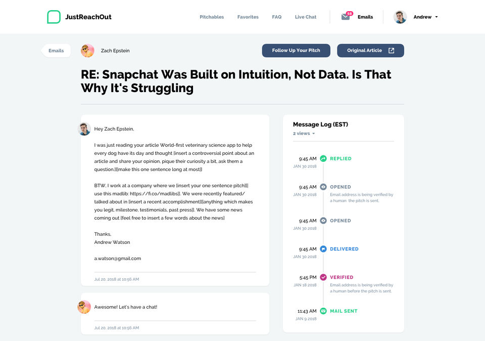 JustReachOut screenshot 2