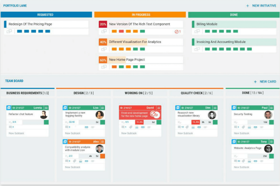 Kanbanize screenshot 3
