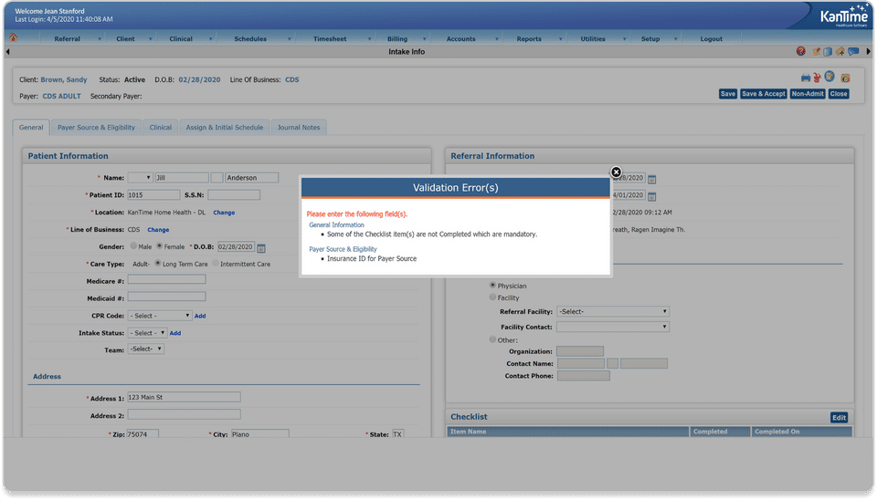KanTime Healthcare Software screenshot 1