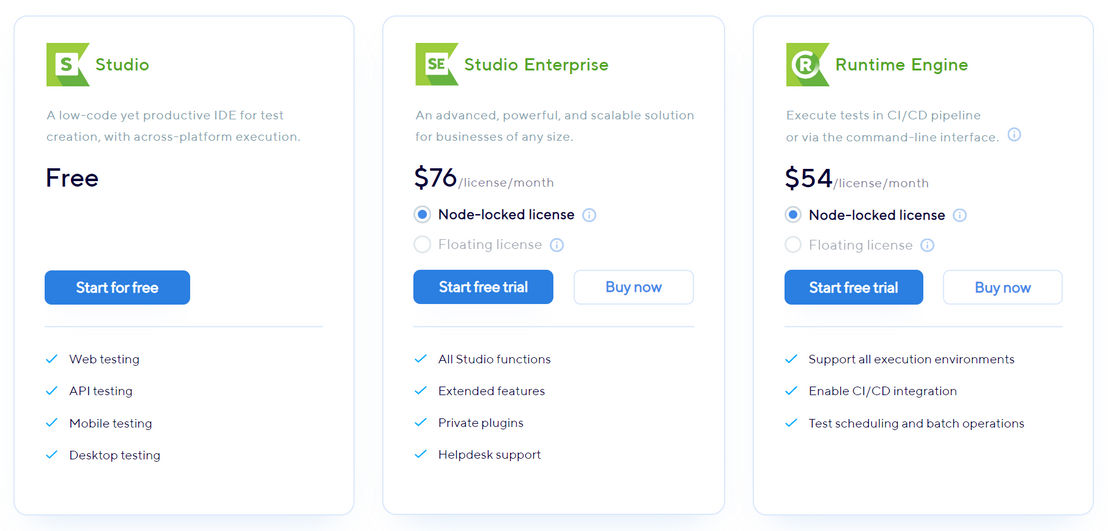 Katalon Studio pricing 1