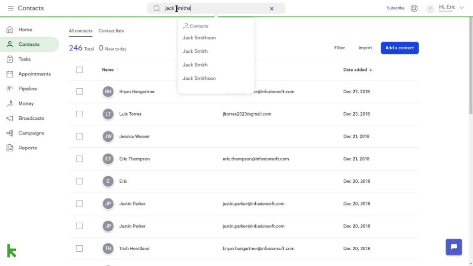 Keap screenshot 4