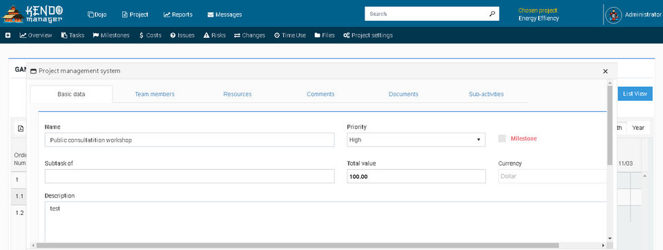 Kendo Manager screenshot