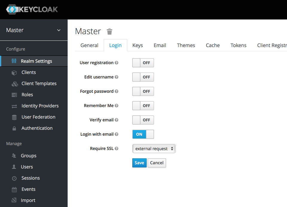 Keycloak screenshot 1
