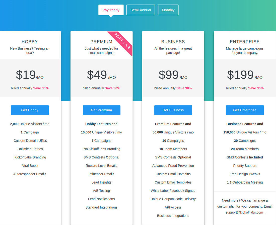 Kickofflabs screenshot 1