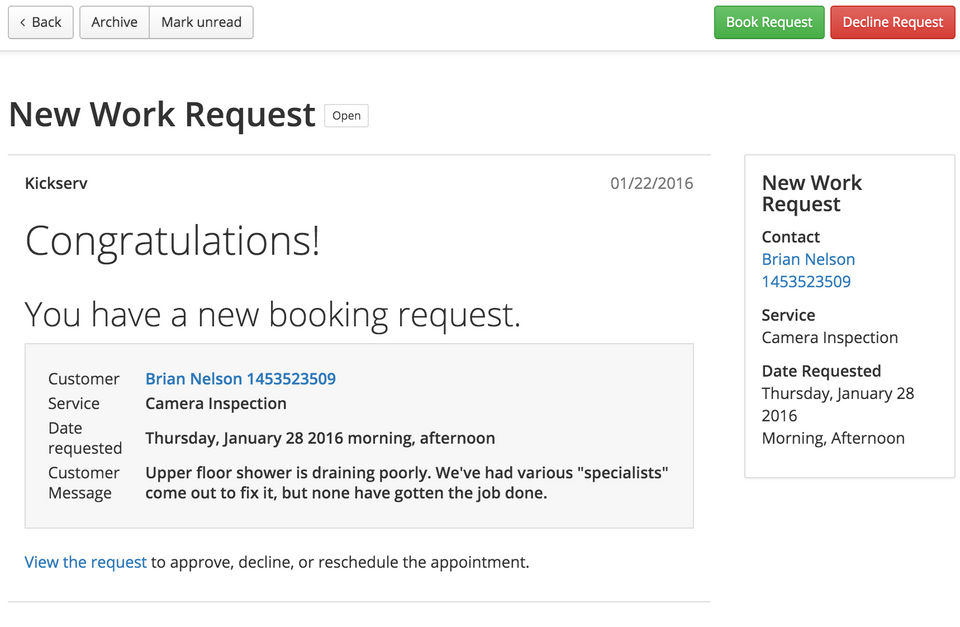 Kickserv screenshot 3