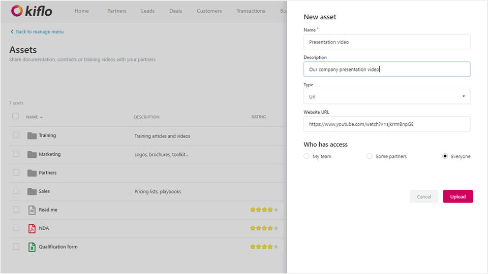 Kiflo PRM screenshot 1