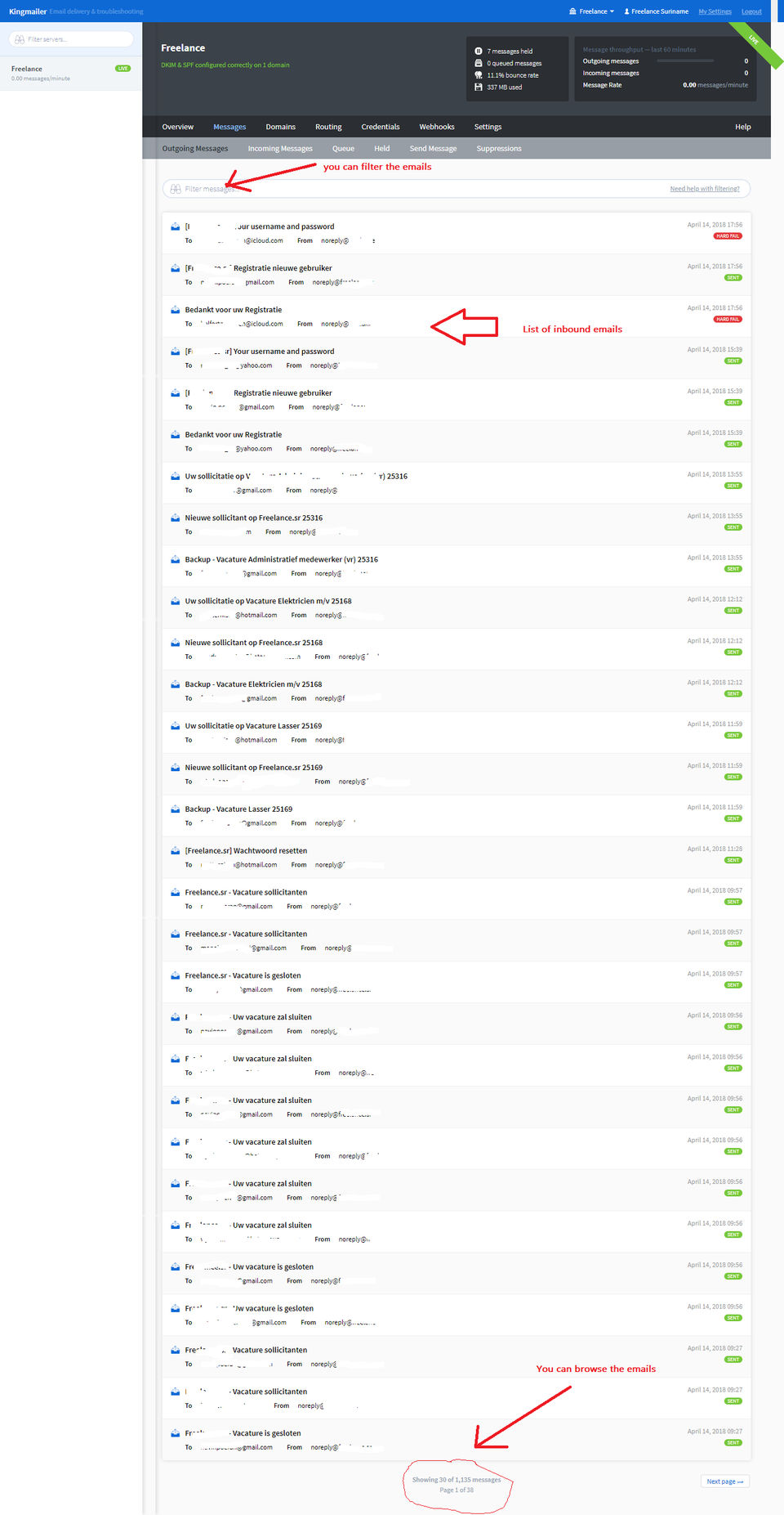 Kingmailer screenshot 2