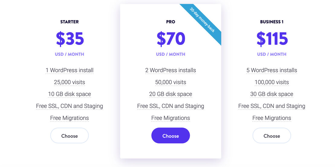 Kinsta pricing 1